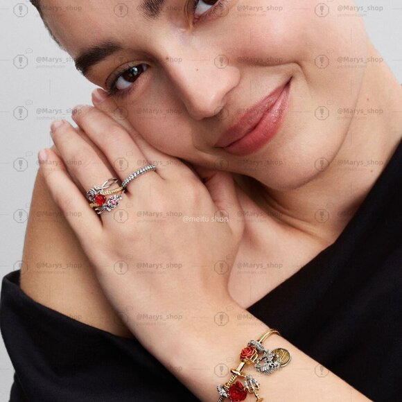 Pandora Disney Beauty and the Beast Dancing Dangle Charm - Picture 5 of 6